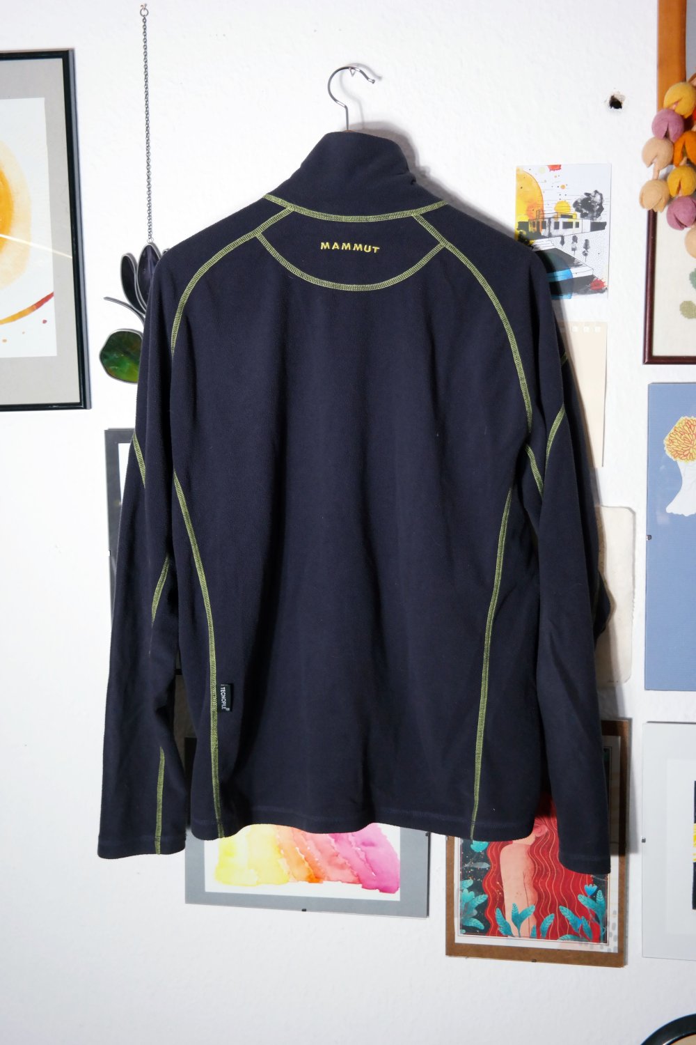 Mammut Fleecejacke dunkelgrau grün Sportjacke Layer L Winter