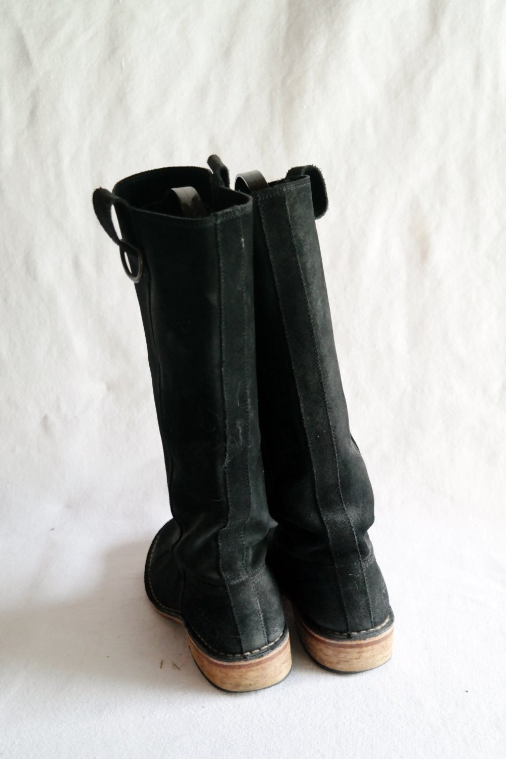 Lederstiefel Wildleder Echtleder schwarz Größe 40 schick elegant