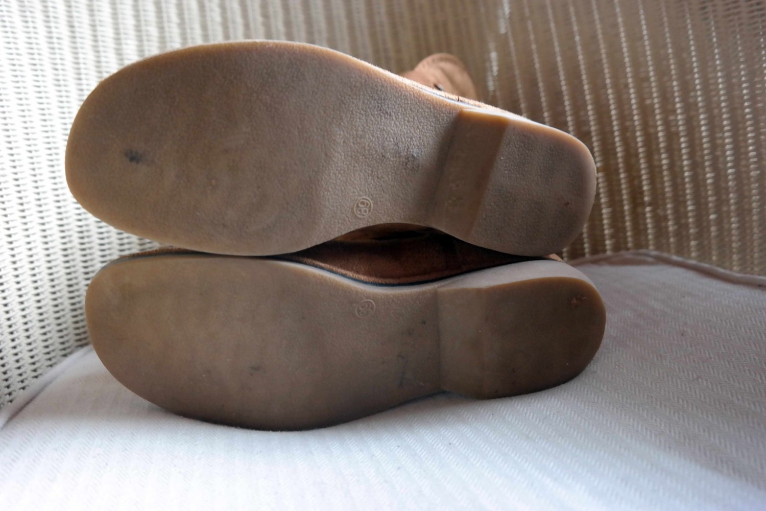 Stiefel Boots Emu Schleife braun hellbraun Teddy Wildleder Look Stiefeletten 39