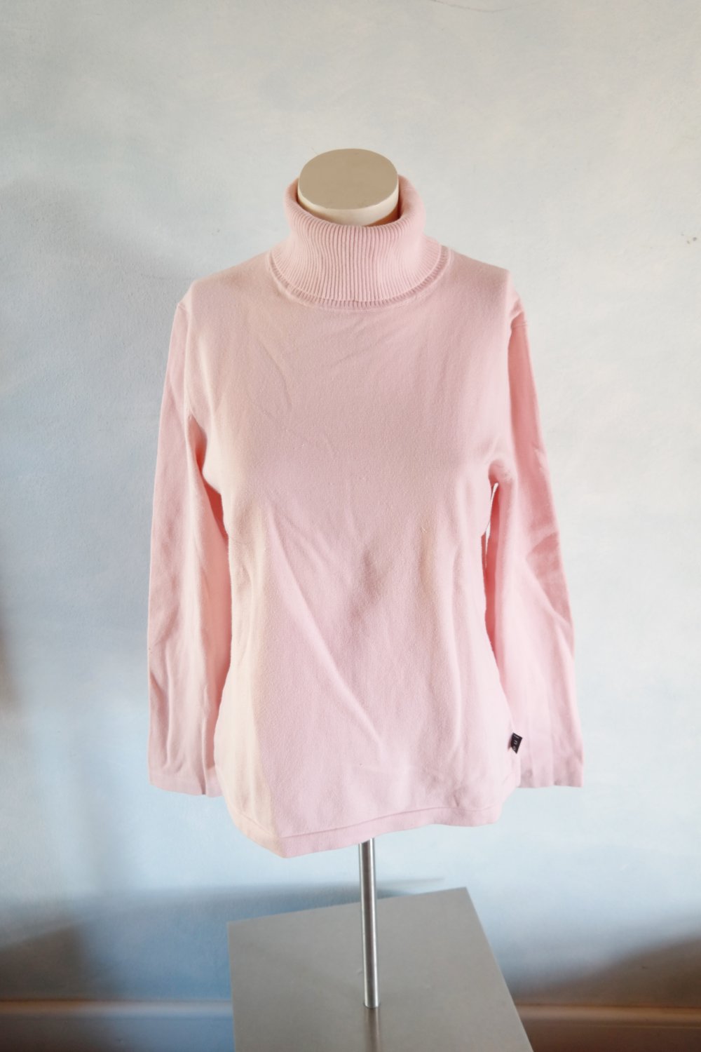 Oui Rollkragenpullover Pullover rosa dünn 42 XL Langarmshirt Rolli
