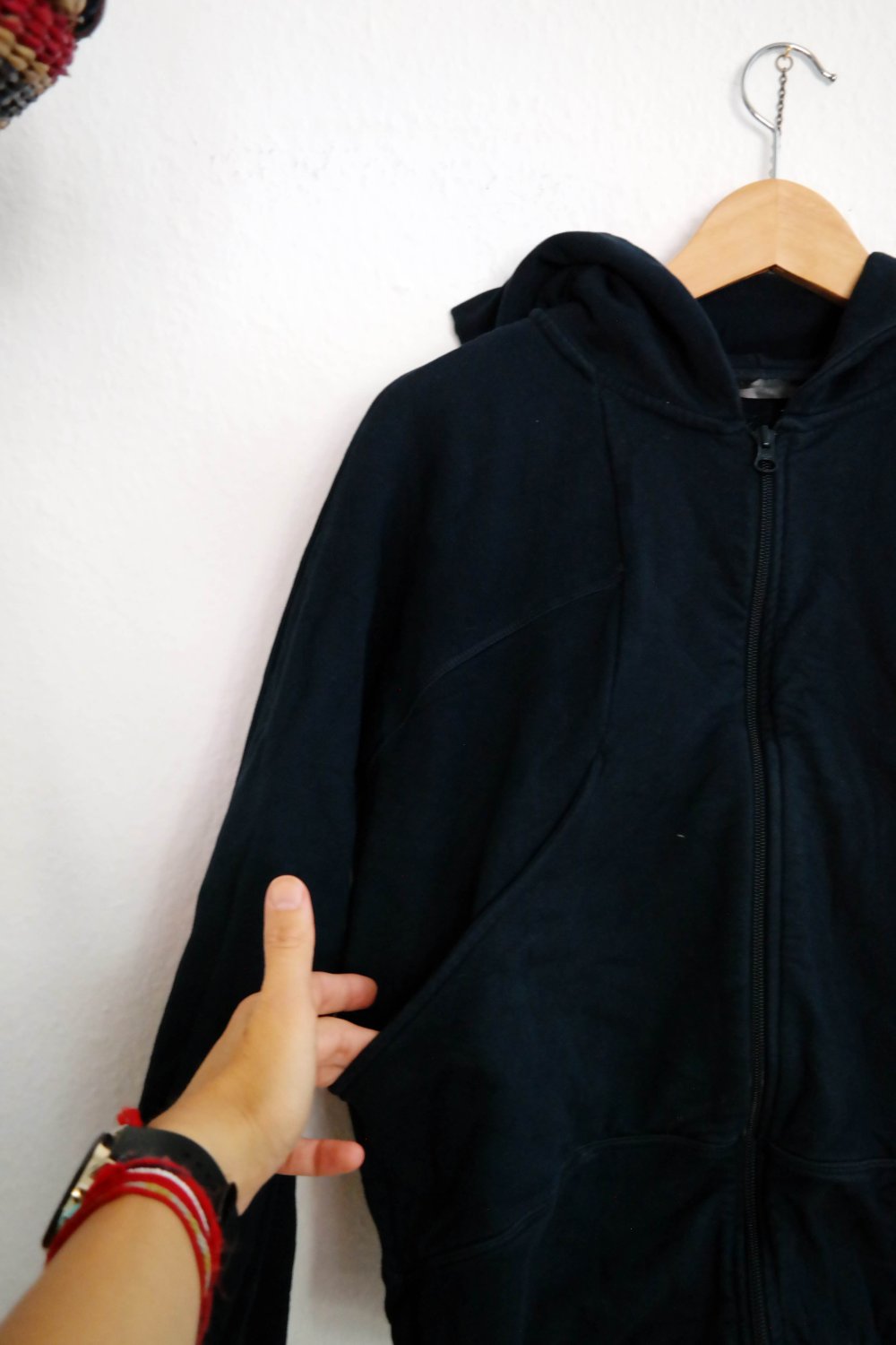 Mandala Sweatshirt Hoodie Zipper Zippjacke schwarz Om Zeichen gold S 36 