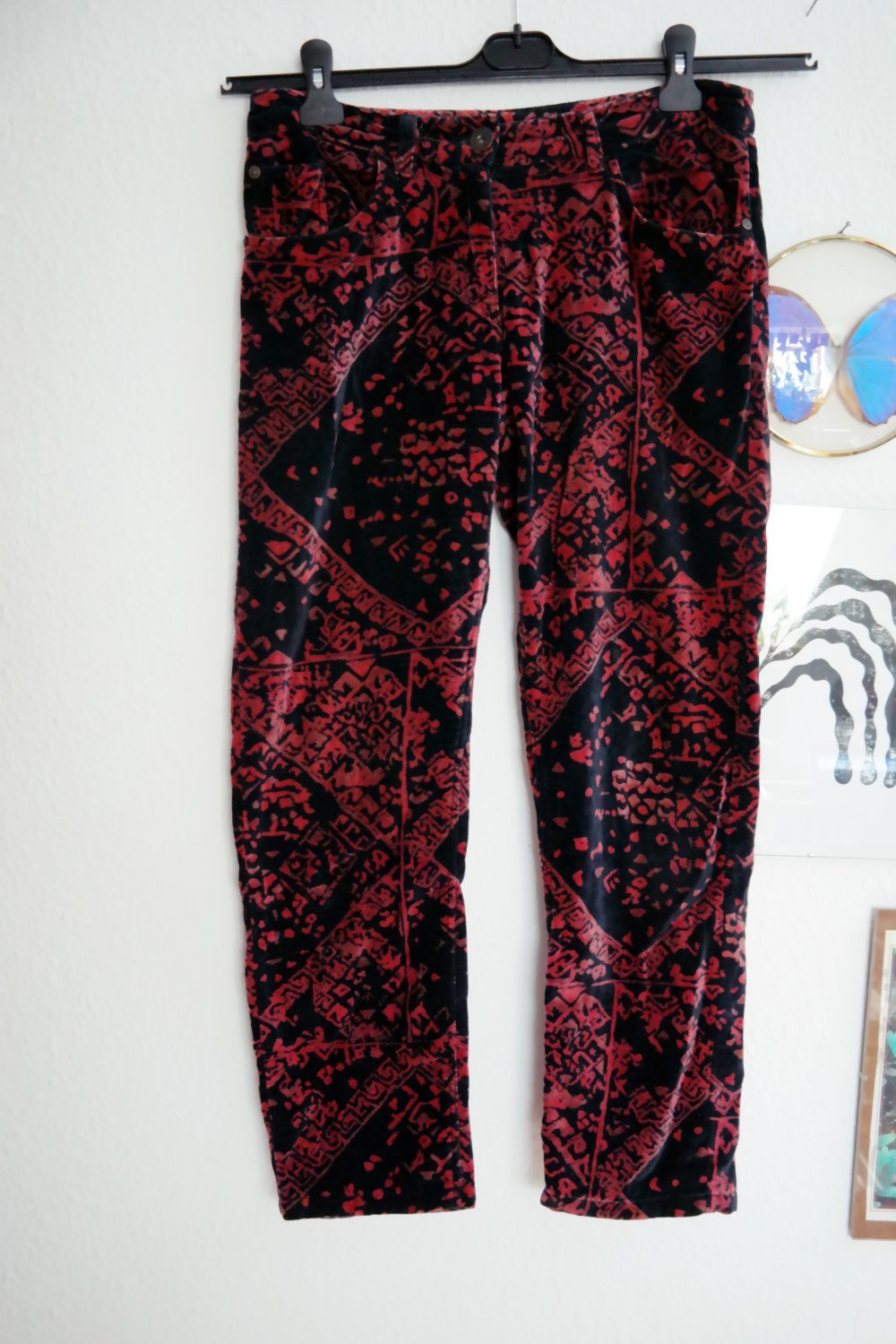 Madness Weihachten Samthose Pannesamt fairtrade öko Organic Biobaumwolle GOTS Ethno S 36 M 38