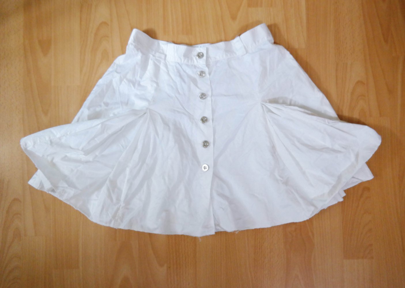 Original True Vintage MDC Highwaist Tennisrock Minirock Y2K Rock Faltenrock Golf Tennis weiß creme  M 38