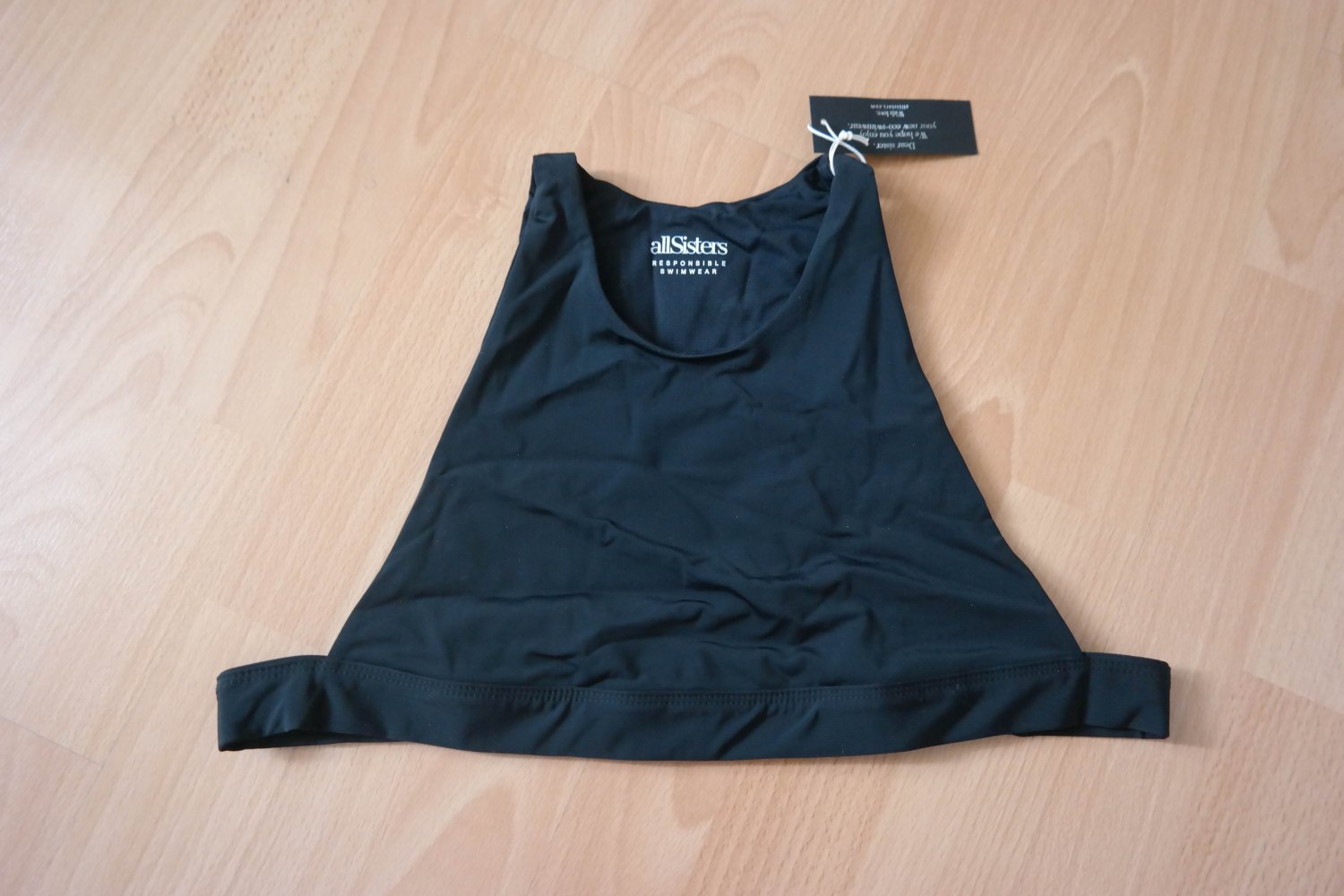 NEU mit Etikett Nachhaltiger Bikini Top Allsisters schwarz Highneck recycelt L 40 hochgeschlossen