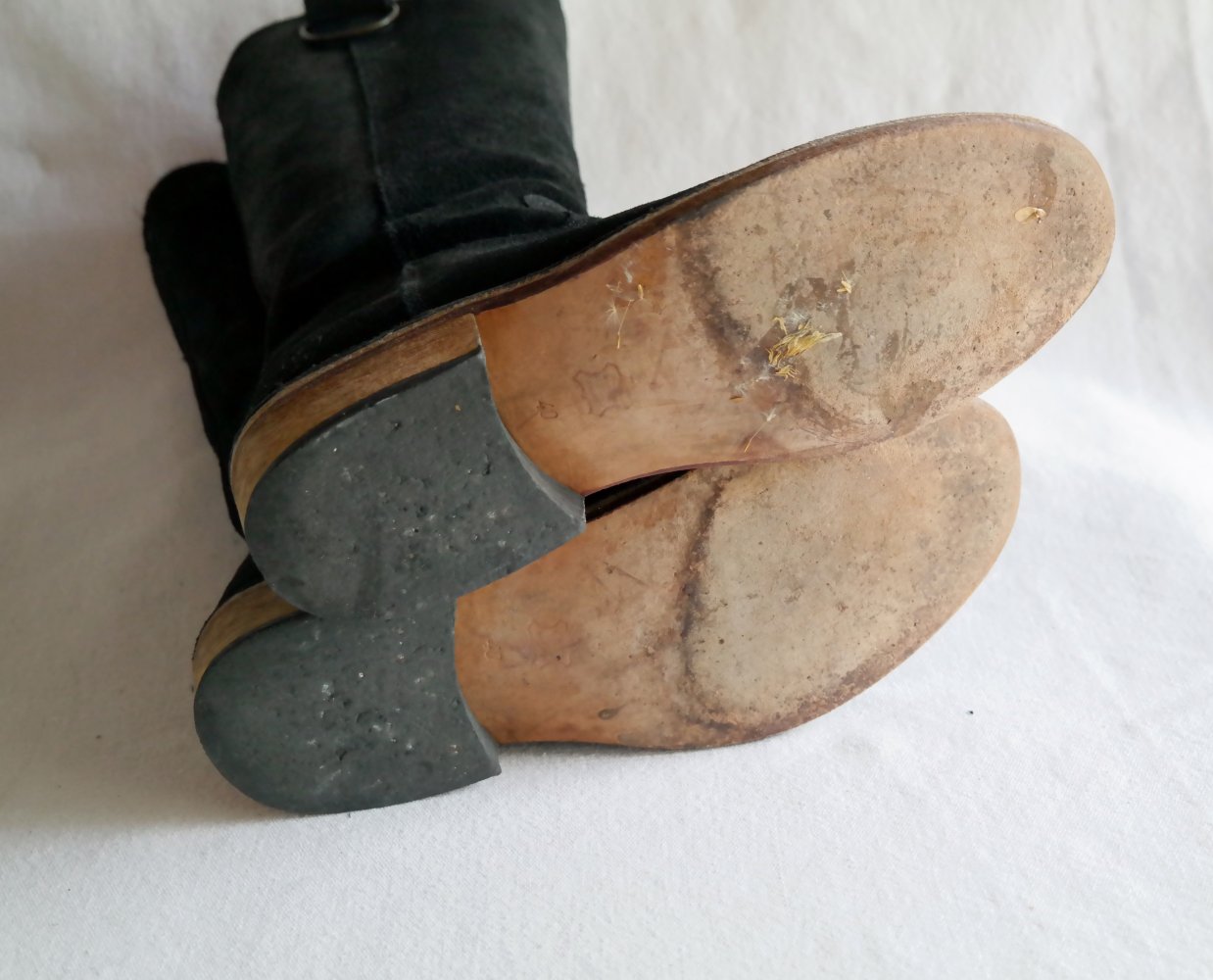 Lederstiefel Wildleder Echtleder schwarz Größe 40 schick elegant