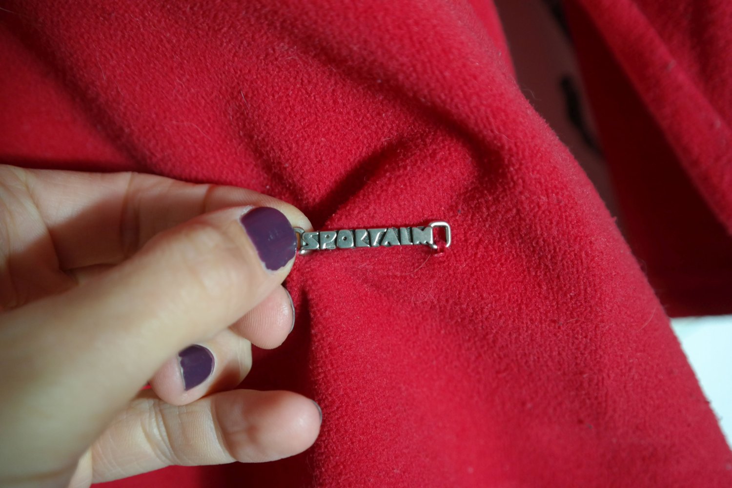 Sportalm Fleecepullover Zipper Stern rot Strass Schneeflocke S M 36 38