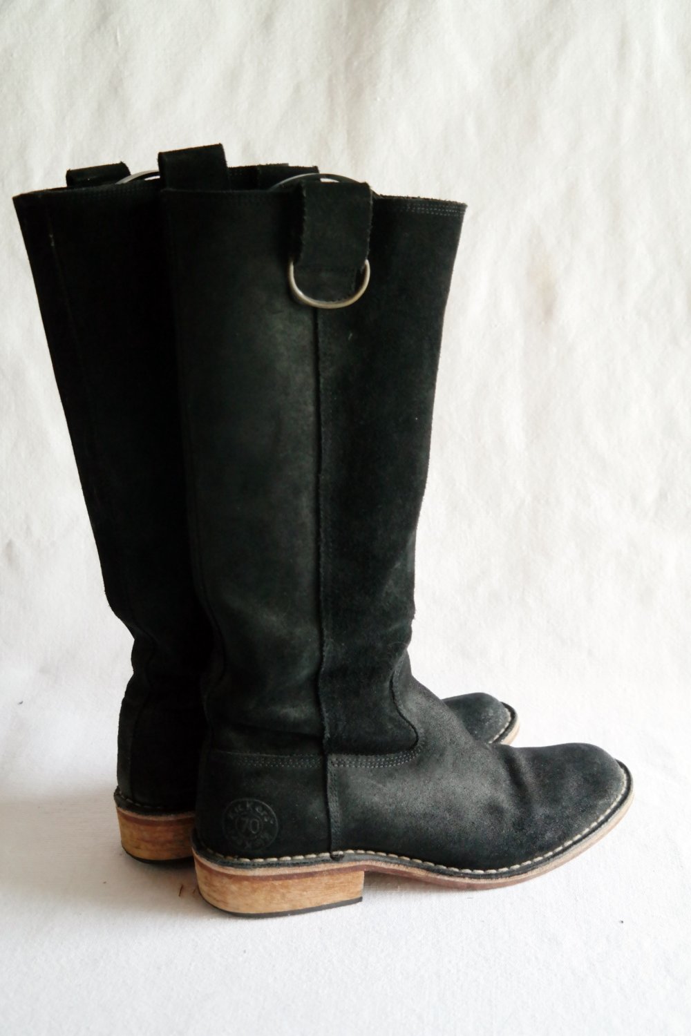 Lederstiefel Wildleder Echtleder schwarz Größe 40 schick elegant