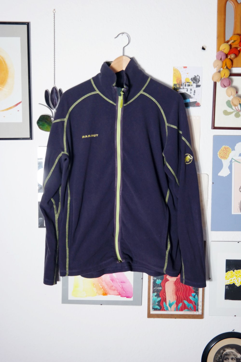 Mammut Fleecejacke dunkelgrau grün Sportjacke Layer L Winter