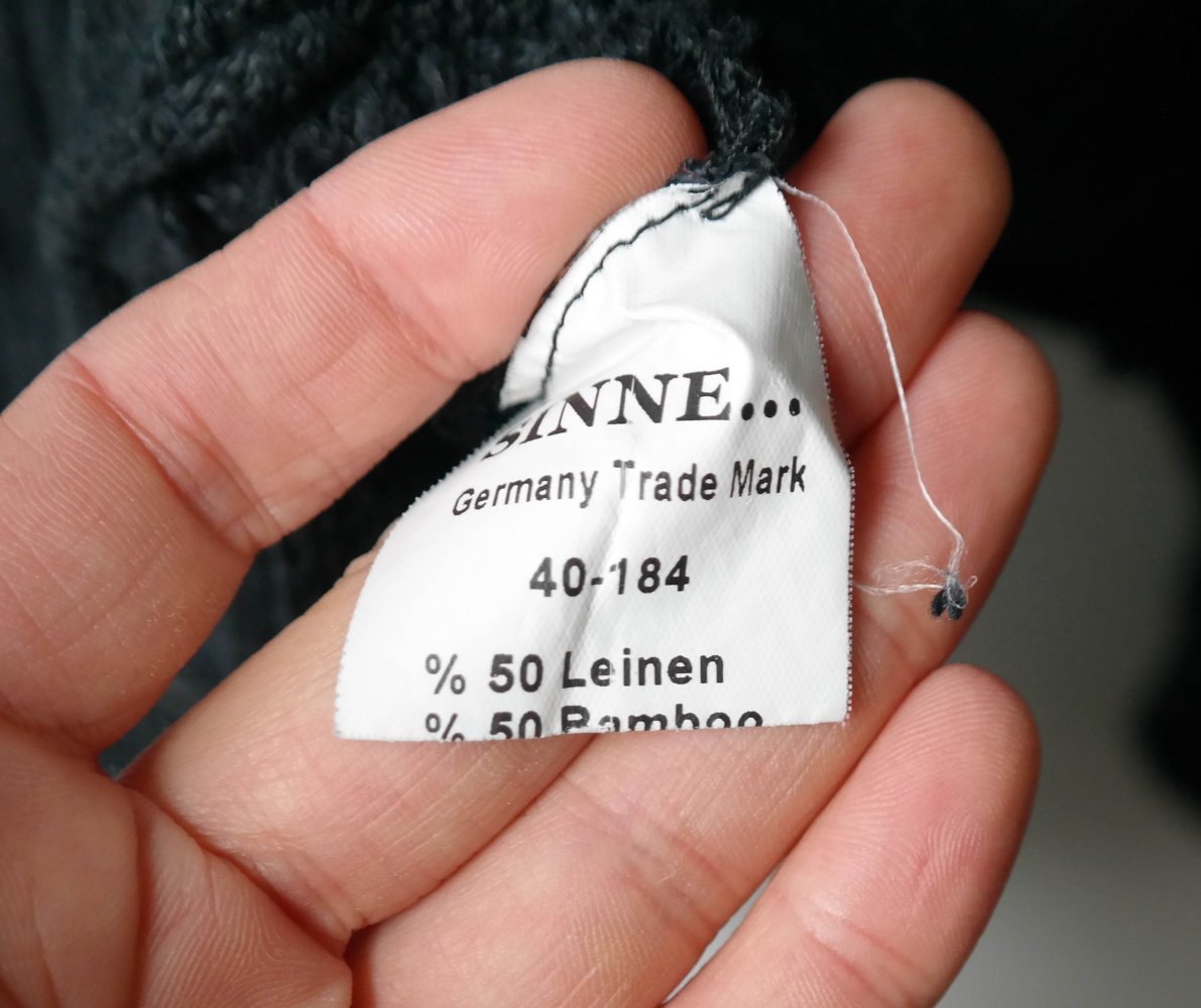 Sinne Design Oberteil Tunika zipfelig Shirt schwarz Strickshirt asymmetrisch Gr. 1 42 44 XXL XL 