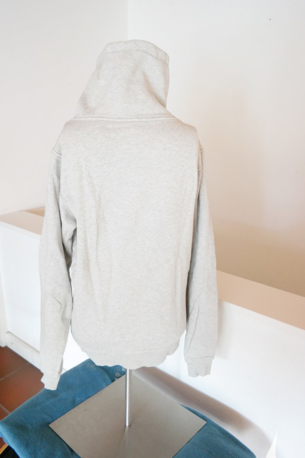 G-Star Raw Pullover Sweatshirt grau Kragen Faltkragen M Stehkragen