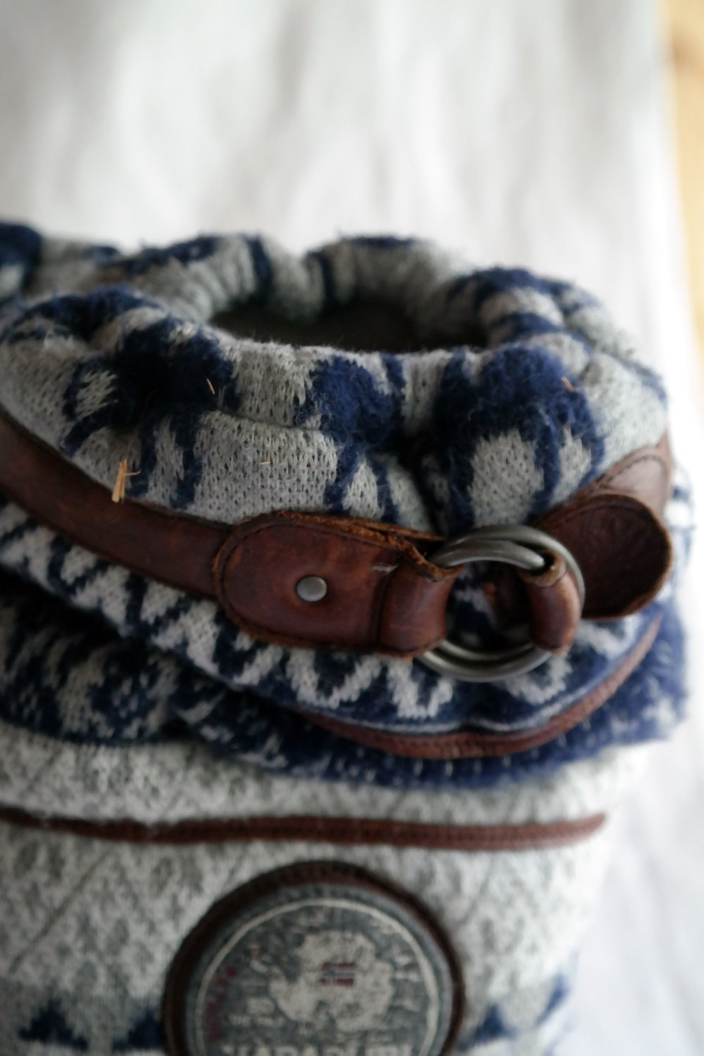 napapijri Stiefel Winterstiefel Norweger Muster Strick bunt waterproof gefüttert 39