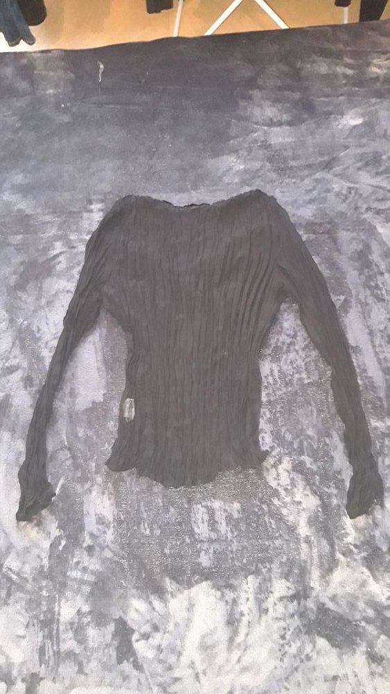 Durchsichtige Crinkle-Bluse