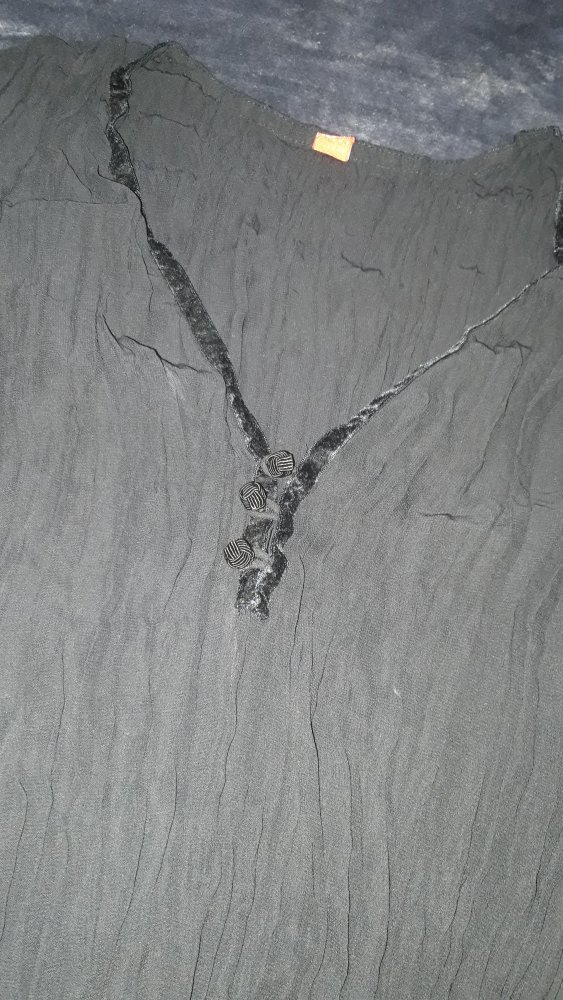 Durchsichtige Crinkle-Bluse