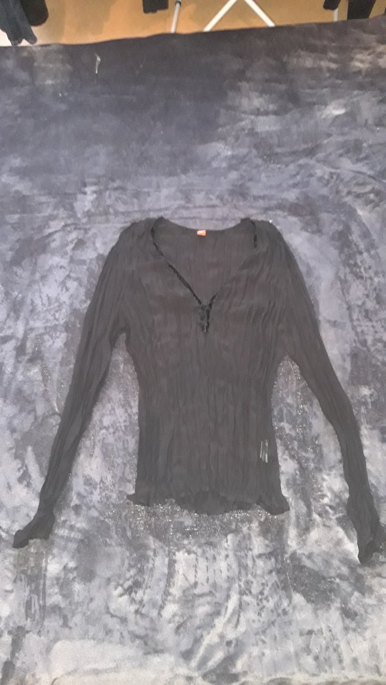 Durchsichtige Crinkle-Bluse