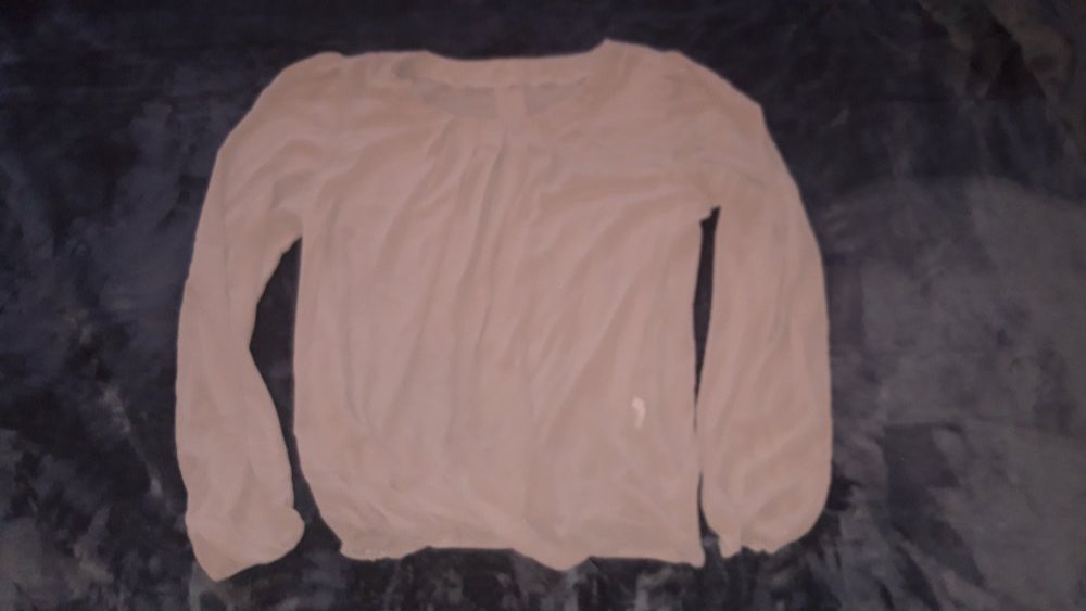 Durchsichtige Bluse mit Fake-Knopfleiste am Rücken