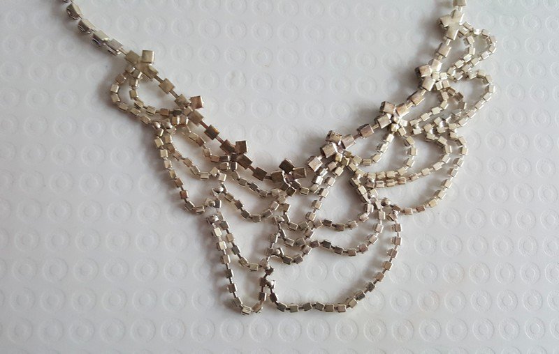 Bijou Brigitte Modeschmuck Silber Schmuck Collier Ohrringe Glitzer