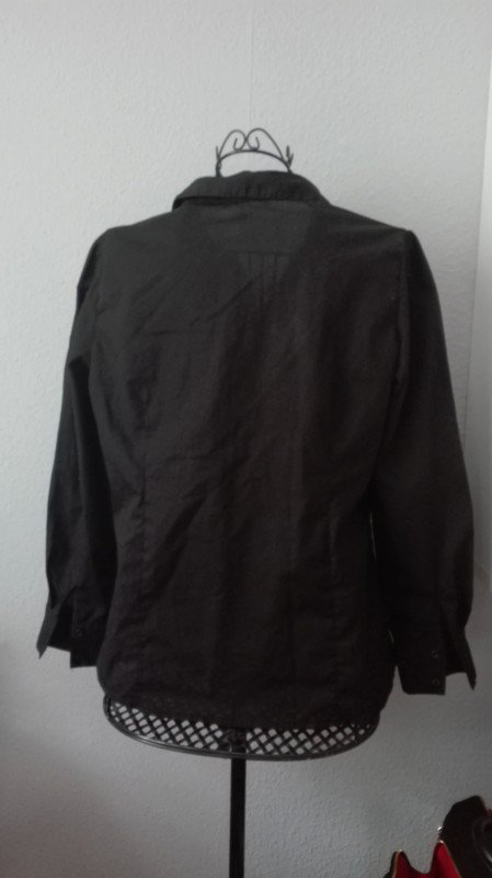 Primark Gr 44 langärmlige schwarze Bluse