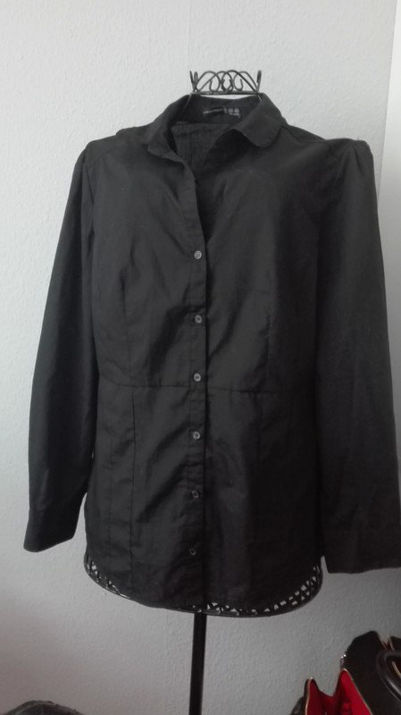 Primark Gr 44 langärmlige schwarze Bluse