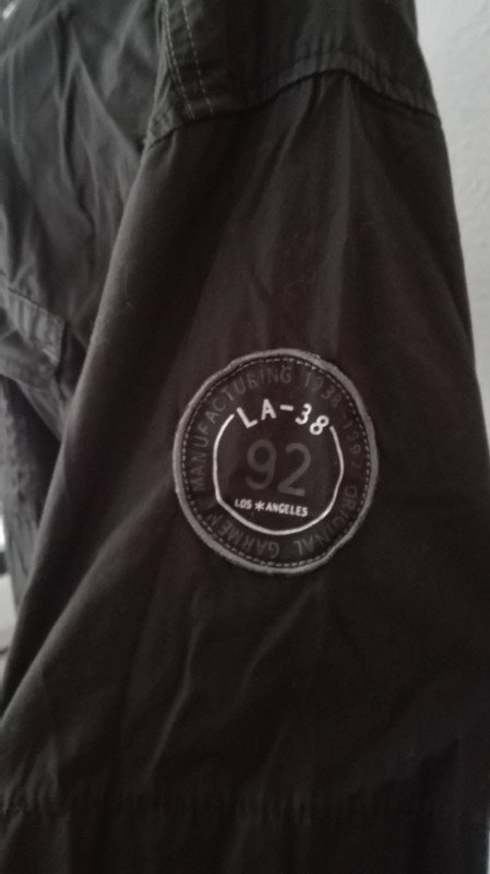  Angelo Litrico Kurzarm Hemd schwarz Print L 