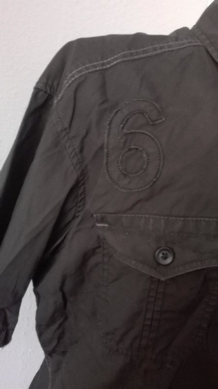  Angelo Litrico Kurzarm Hemd schwarz Print L 