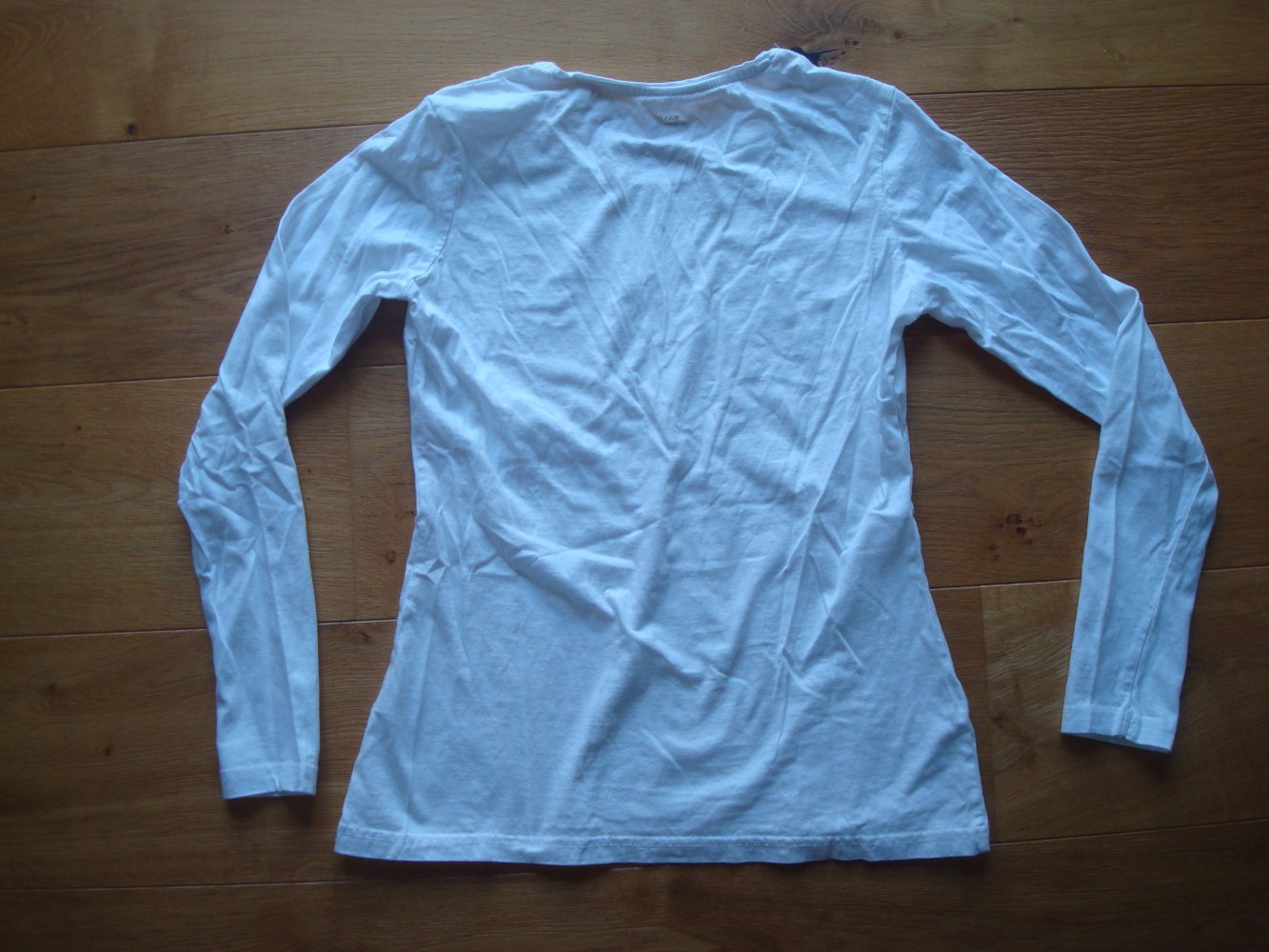 Shirt, Langarmshirt in weiß
