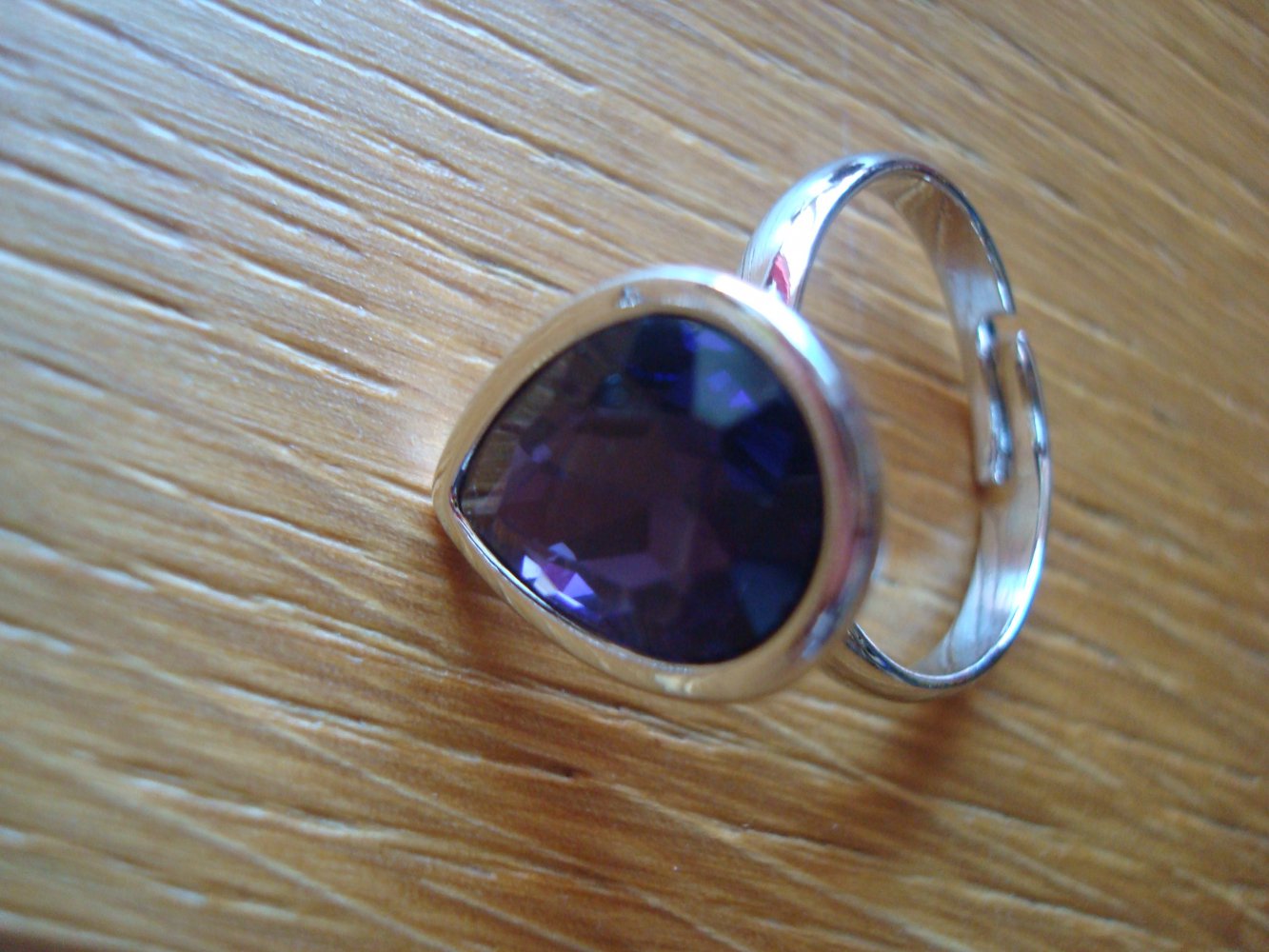 Schmuckset Kette Ohrringe Ring mit Glassteinen