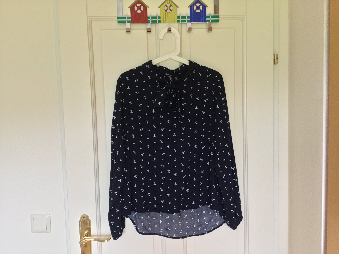 Bluse mit Anker- und Sternmuster