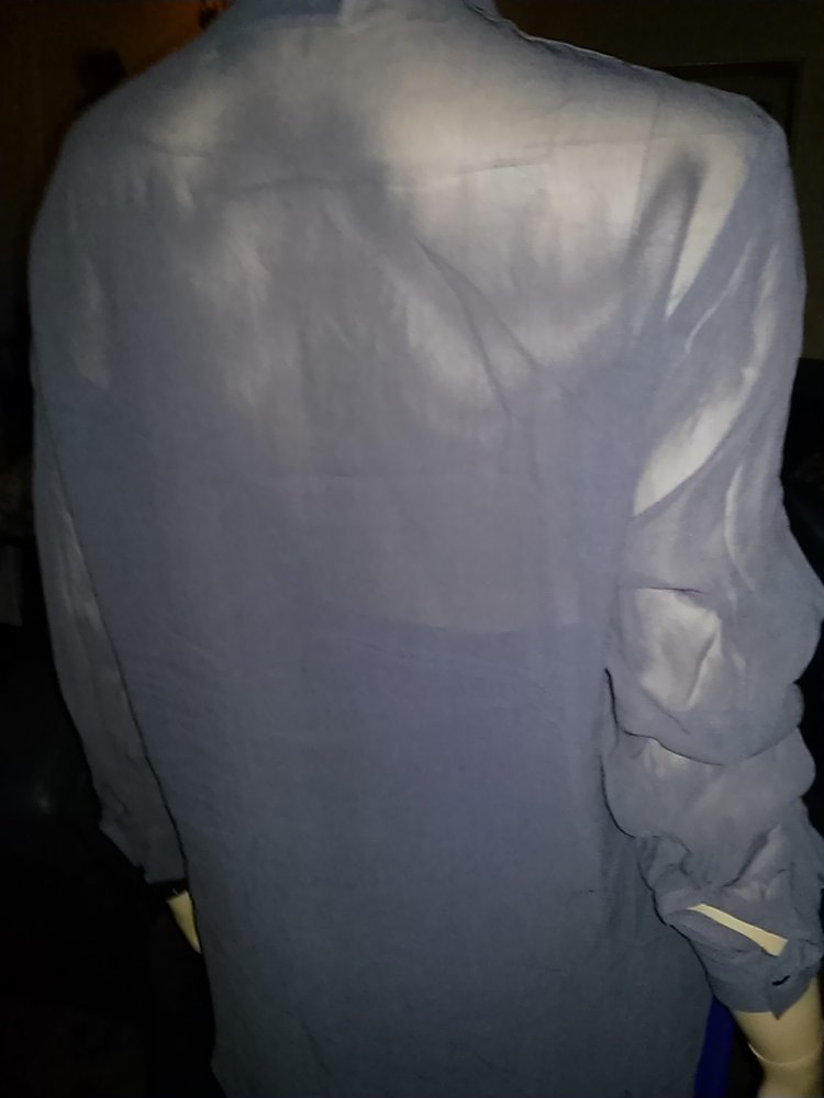 Jürgen Michaelsen Bluse-in grau/durchsichtig mit Stickerei -Gr.36/38