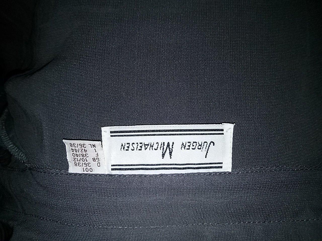 Jürgen Michaelsen Bluse-in grau/durchsichtig mit Stickerei -Gr.36/38