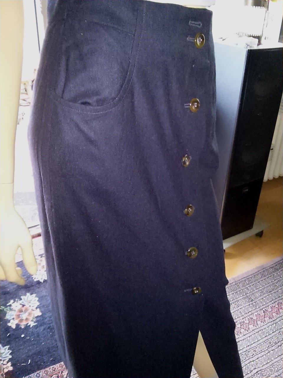 Laurel Midi-rock- Gr. 38 - blau- Schurwolle/kaschmir