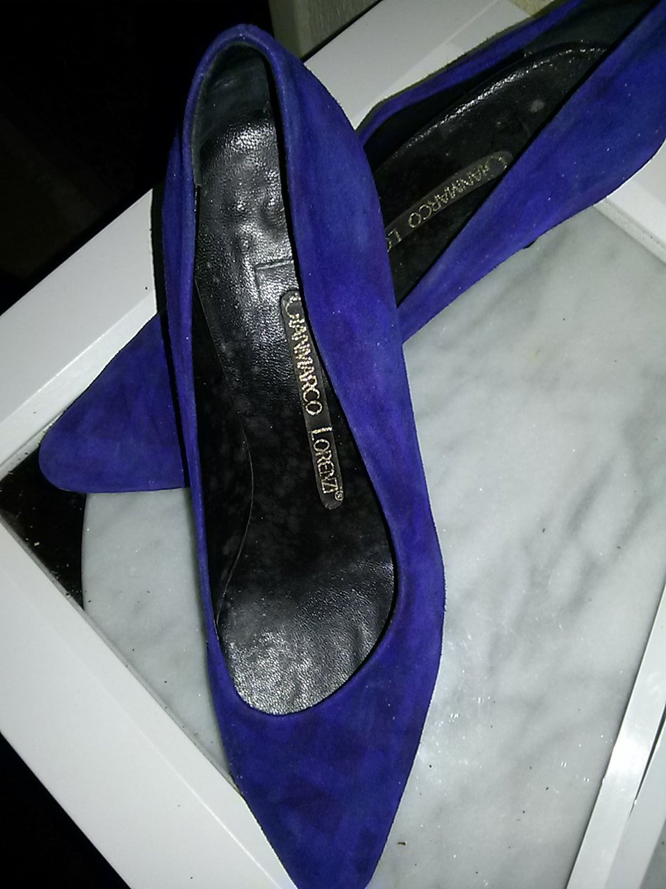Pumps von Gianmarco Lorenzi - Gr. 38- blau/lila
