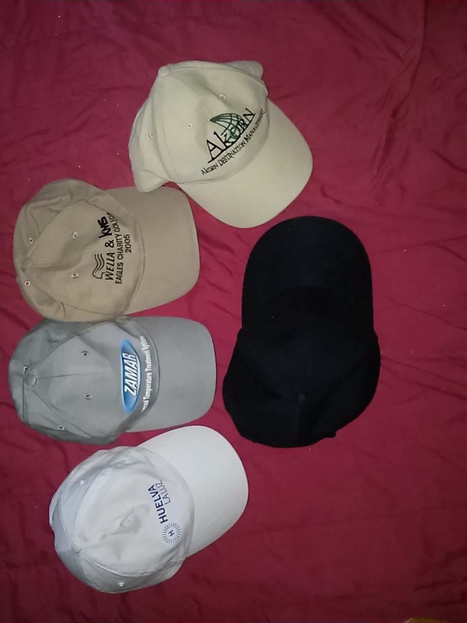 Baseballcaps - 5 Stück- weiss/grau/beige/blau- neu