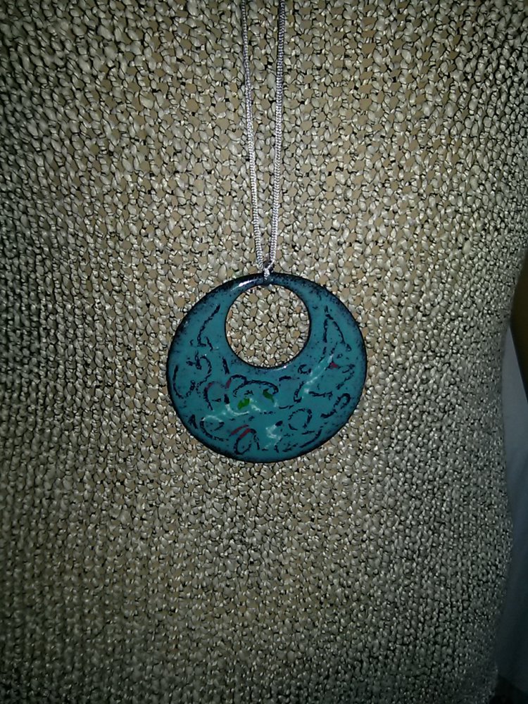 Anhänger aus emaille - handgemacht - 2 Seiten