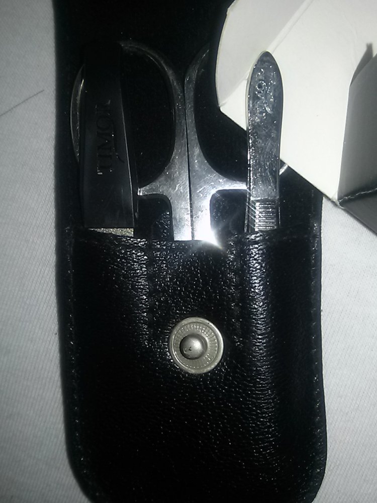 TIMOR 3-tlg. Set Maniküre-Etui DeLuxe Leder rostfrei Solingen Germany