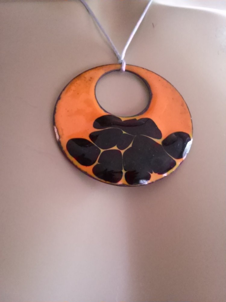 Anhänger aus emaille - handgemacht - 2 Seiten