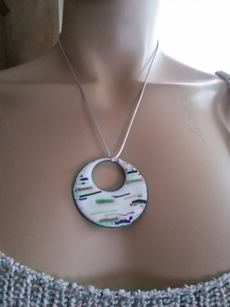 Anhänger aus emaille - handgemacht - 2 Seiten