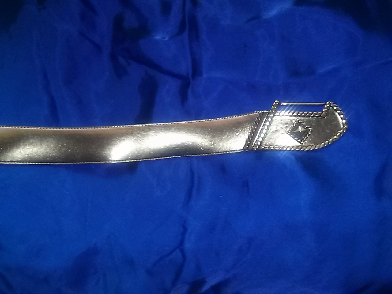 Gürtel metallic mit Metallschliesse - 80 cm