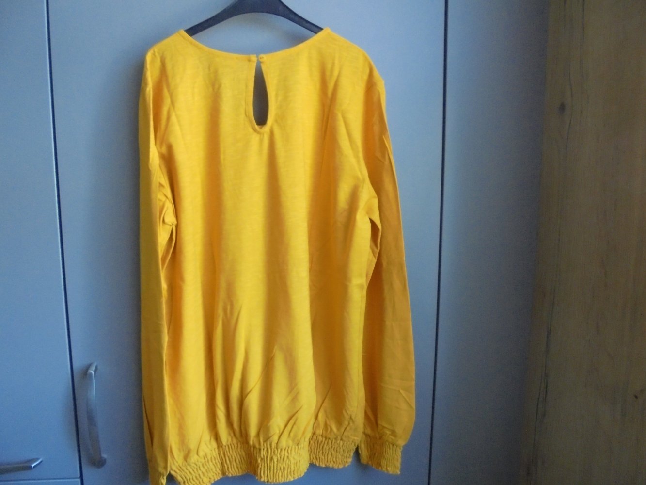 NEU: Damen Longshirt gelb Gr. M Gummizugbund langarm von Enjoy