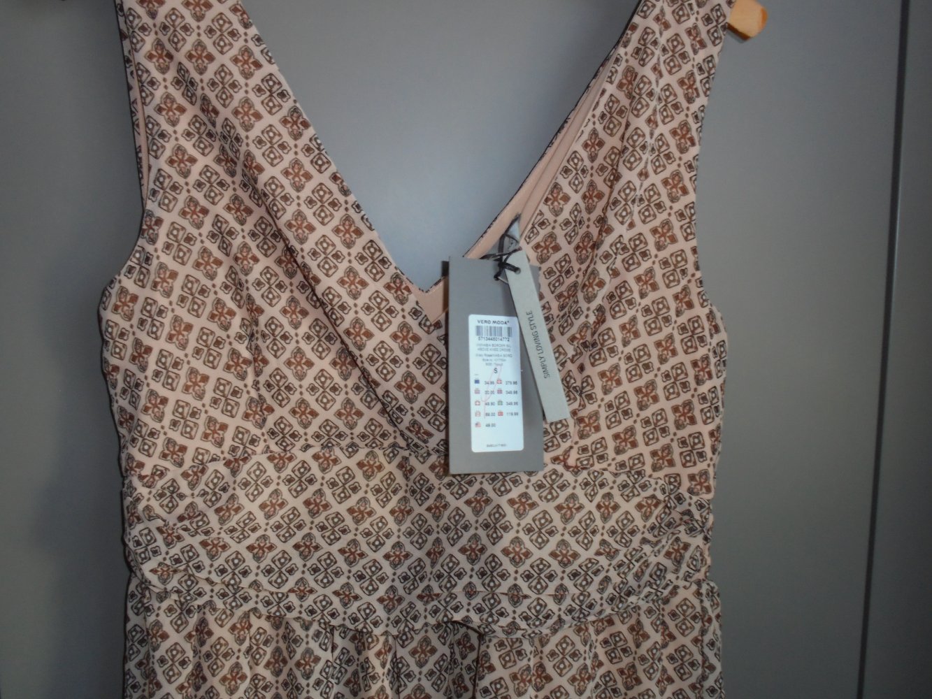 NEU: Damen Sommerkleid Gr. 36/38 rose- braun  v. Vera Moda