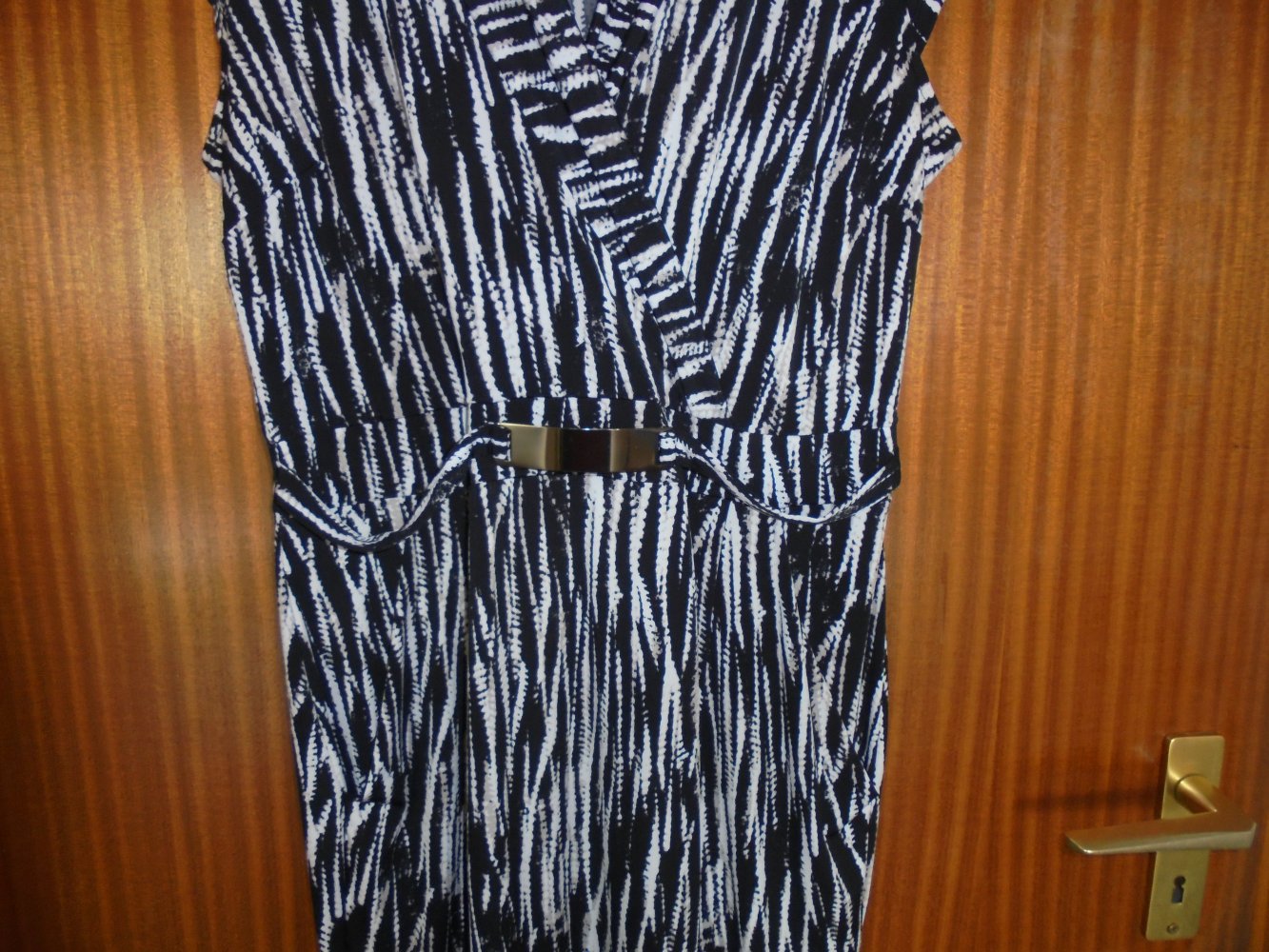 wunderbares Damen Sommerkleid schwarz/ weiß gemustert Gr. L/XL