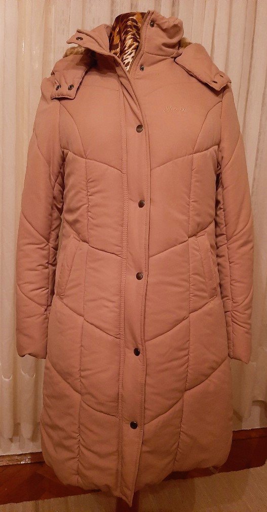 NEUER !!! WEICHER WARMER STEPPMANTEL IN OCKER GR.: 38 VON Y.O.U.