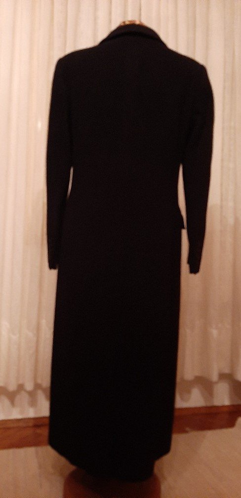 NEUER !!!! KLASSISCHER WOLLMANTEL IN SCHWARZ MIT CASHMERE GR.: 38