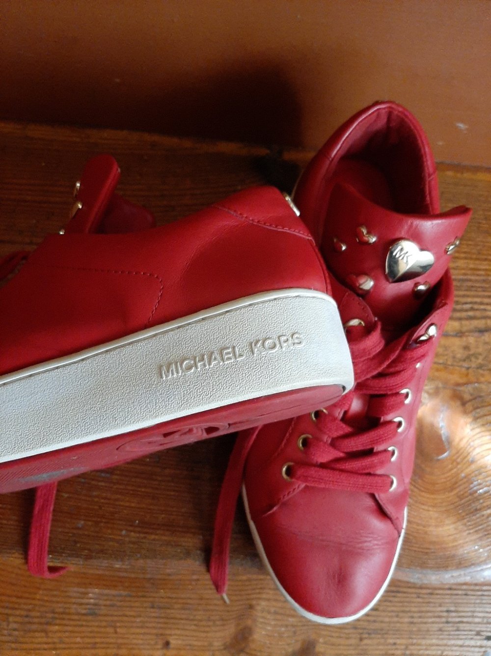 MICHAEL KORS SNEAKERS LEICHTE GEBRAUCHSSPUREN ROT