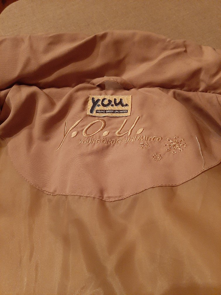 NEUER !!! WEICHER WARMER STEPPMANTEL IN OCKER GR.: 38 VON Y.O.U.