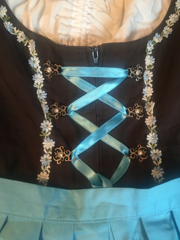 Dirndl - blau braun, super Zustand 