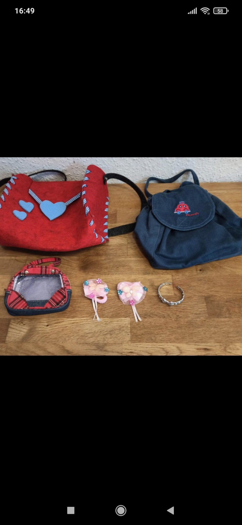 Schönes Mädchen-Taschen-Paket,5 Teile, ab 3 Jahre