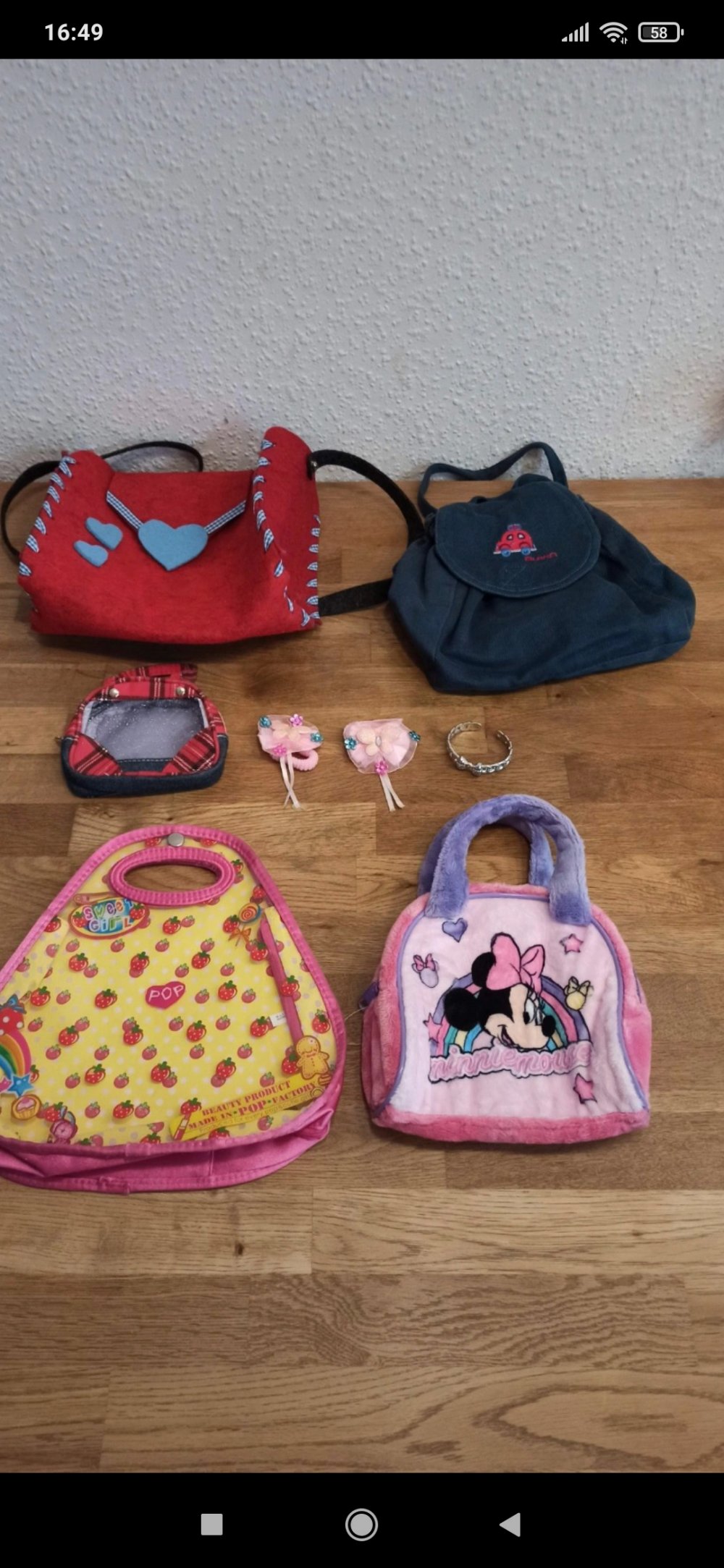 Schönes Mädchen-Taschen-Paket,5 Teile, ab 3 Jahre