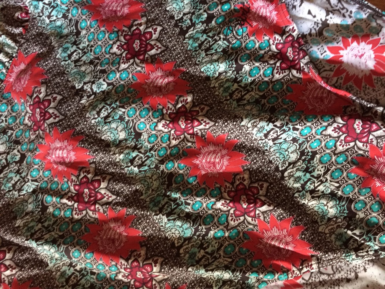 Esprit Badeanzug Gr 42 rot grün 