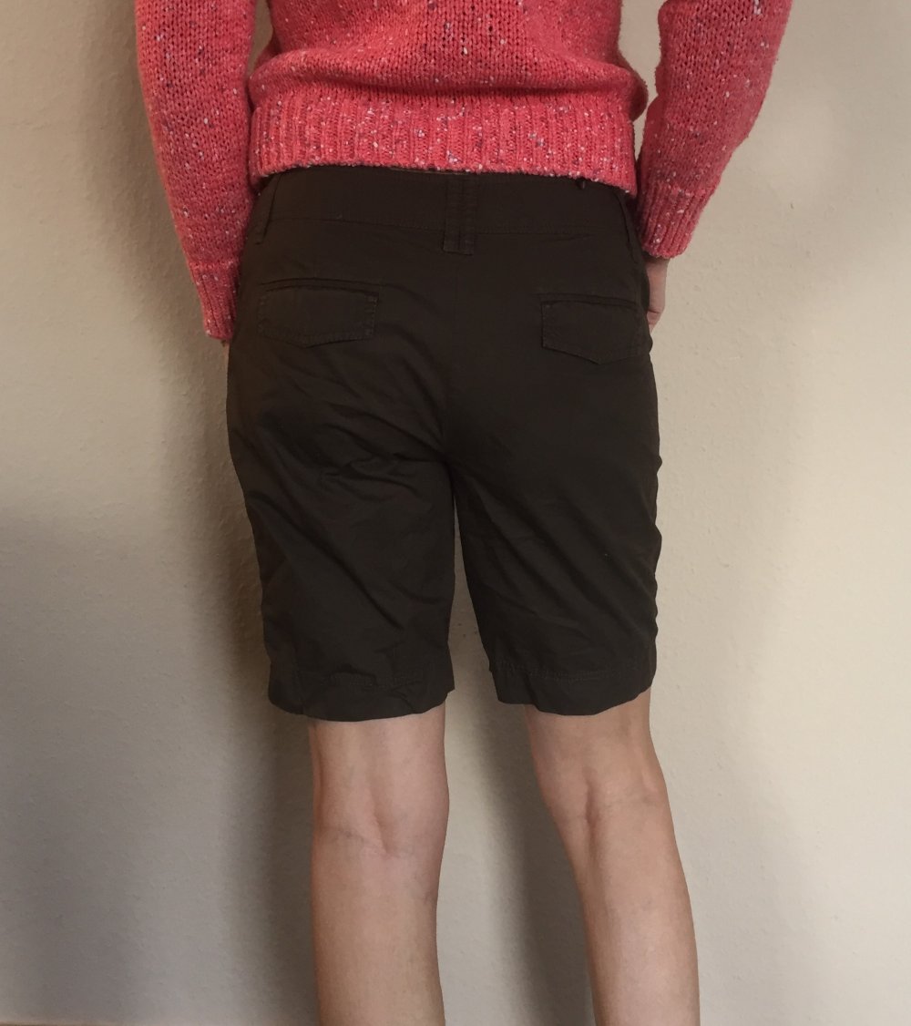 Authentic Medium Long Low Waist Shorts Gr.38 Baumwolle Braun