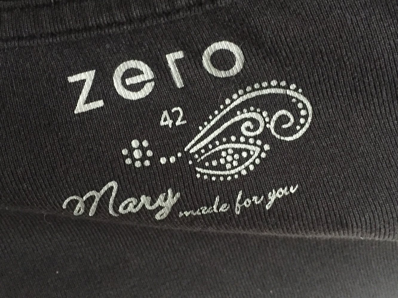 Yessica und Zero lang Arm Shirt für Drunter oder Drüber Top Gr.L Schwarz Weiß